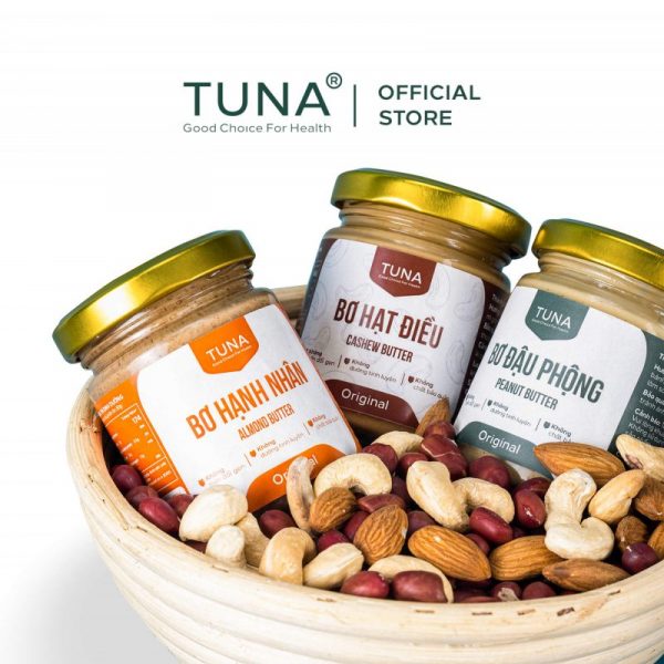 Combo 3 Hũ Bơ Hạt: Bơ Hạt Điều, Bơ Đậu Phộng, Bơ Hạnh Nhân by TUNA